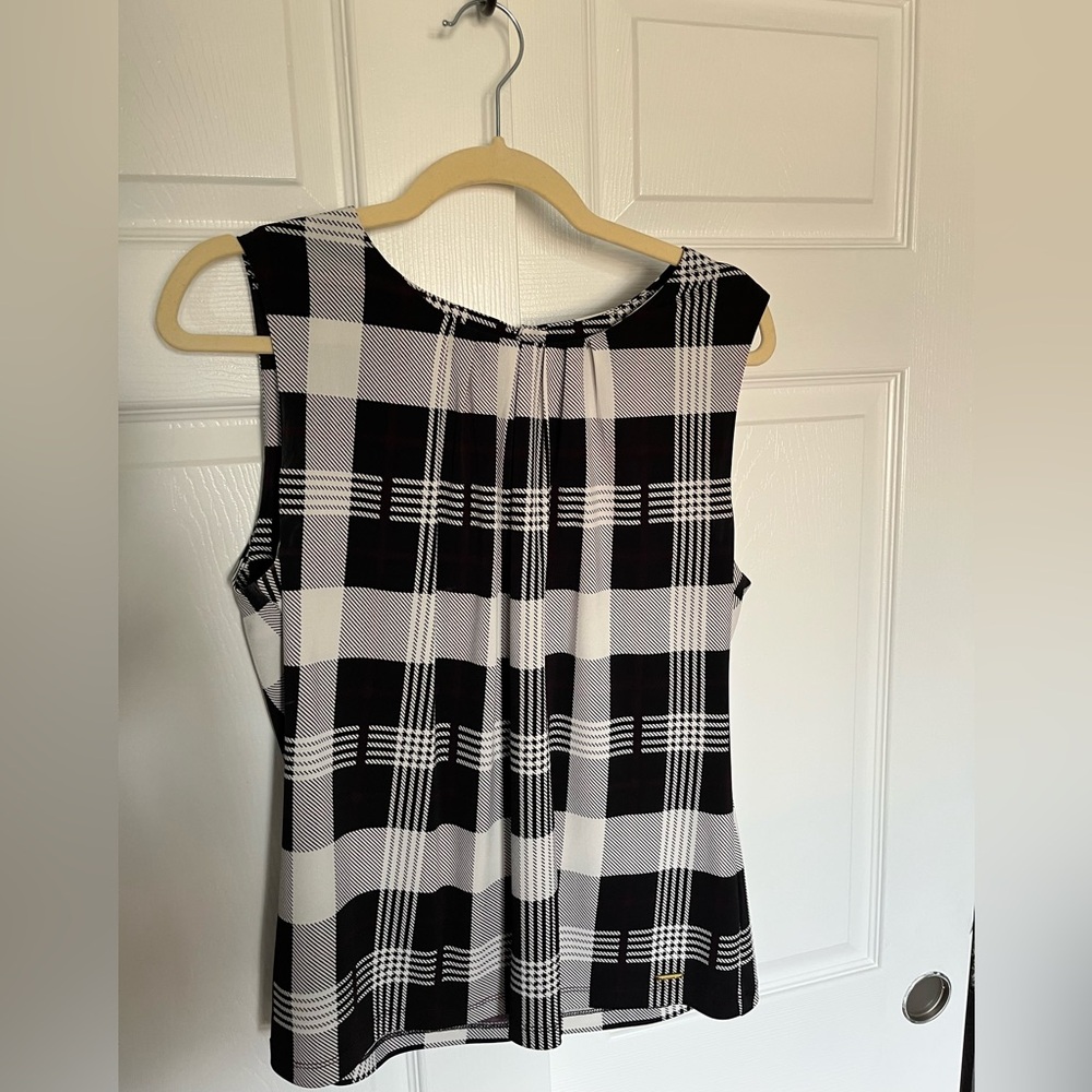 Calvin Klein Monochrome Checkered Dress
